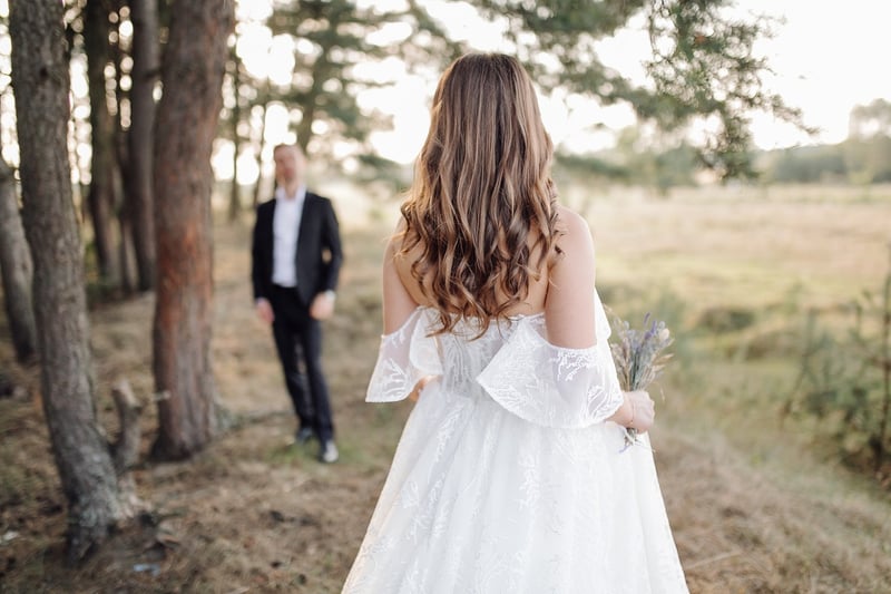 Bohemian lace wedding dress